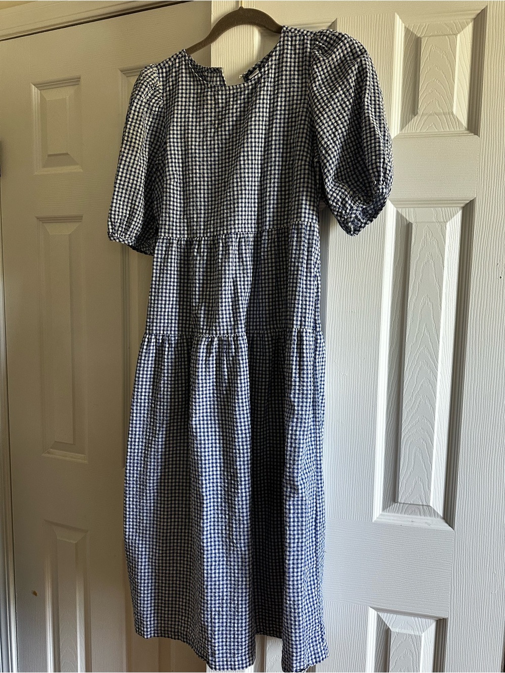 Gingham blue and white dress